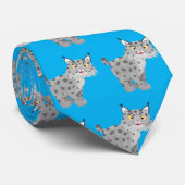 Cravate Caricature de lynx de lynx de lynx (Roulé)
