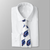 Cravate Caricature de nudibranche bleu mignon (Attaché)