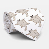 Cravate Caricature de planeur de sucre volant mignon (Roulé)