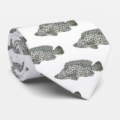 Cravate Caricature de poissons de mérou à bosse (Roulé)