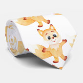 Cravate Caricature de renard de gingembre mignon (Roulé)