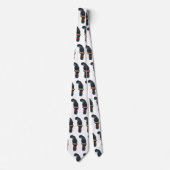 Cravate Caricature d'oiseau à queue rouge (Devant)