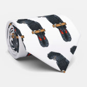 Cravate Caricature d'oiseau à queue rouge (Roulé)