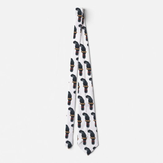 Cravate Caricature d'oiseau à queue rouge (Dos)