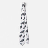 Cravate Caricature d'oiseau de faisan paon de Bornéo (Devant)