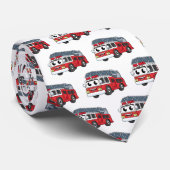Cravate Caricature du moteur de feu joyeux (Roulé)