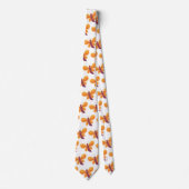 Cravate Caricature joli papillon orange (Devant)