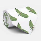 Cravate Caricature joyeux de courgettes mignonnes (Roulé)