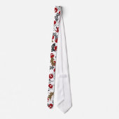 Cravate Caricature mignonne Doggies et os Fun Animaux (Dos)