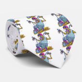 Cravate Caricature Monster Motorcycle Biker (Roulé)