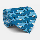Cravate Caricature Requin souriant (Roulé)