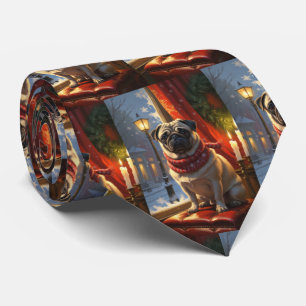 Cravate Carlin avec les lumières de Noël