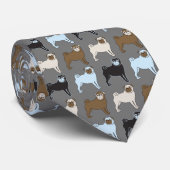 Cravate Carlin Chien Chien Chien Chien Chiot Cute Motif mu (Roulé)
