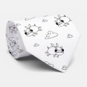 Cravate Carlin de vol (blanc) (Roulé)