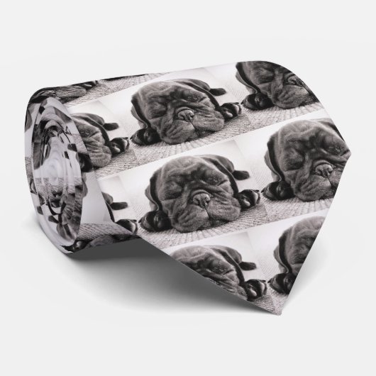 Cravate Carlin noir (Roulé)