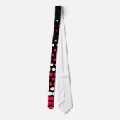 Cravate Carmine moderne rouge et blanc Polka point (Dos)