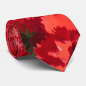 Cravate Carnations rouges (Roulé)