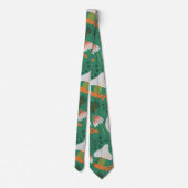 Cravate Carottes et champignons motifs sans soudure citrou (Dos)