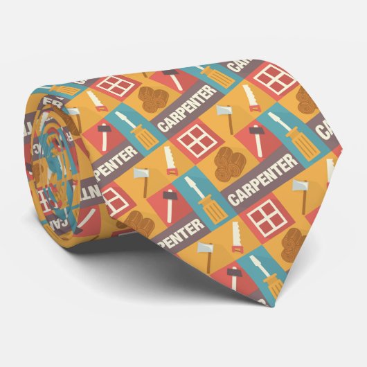 Cravate Carpenter Professionnel Iconique Conçu (Roulé)