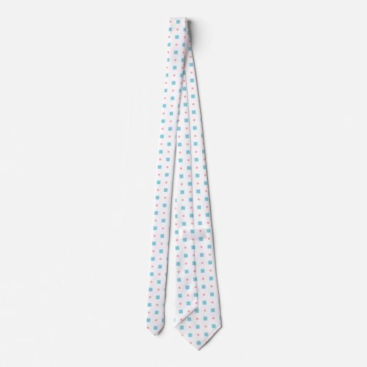 Cravate carré blanc et bleu (Dos)