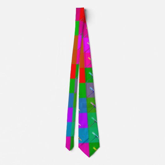 Cravate Carré coloré Daisy (Dos)