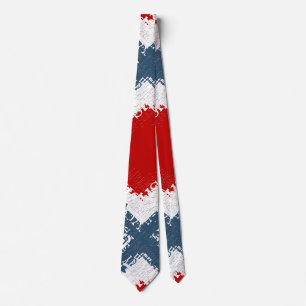 Cravate Carré de liberté patriotique rouge blanc et bleu