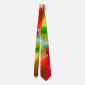 Cravate Carré de pixel géométrique polygonale flou brillan (Dos)