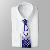 Cravate Carré Dimensionnel - Marine-DG (Attaché)