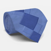 Cravate Carré en marbre bleu (Roulé)