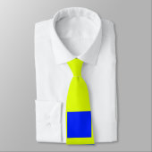 Cravate Carré jaune et bleu (Attaché)