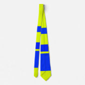 Cravate Carré jaune et bleu (Dos)