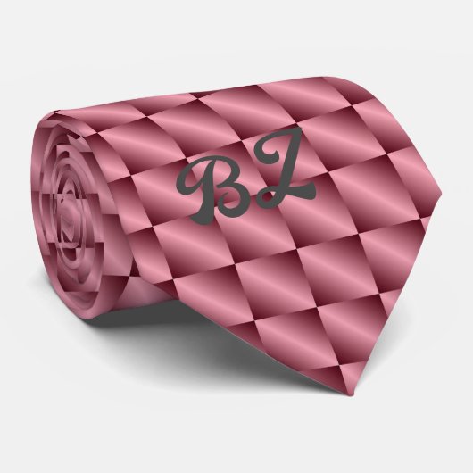 Cravate Carré rose Monogramme (Roulé)