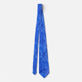 Cravate carreau de diamant métallisé bleu (Dos)