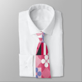 Cravate carreaux géométriques (Attaché)