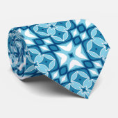 Cravate Carreaux géométriques modernes Motif Denim Bleu &  (Roulé)