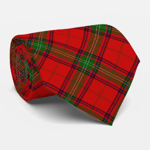 Cravate carreaux rouge vert tartan Seton