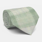 Cravate Carreaux vert sauge clair (Roulé)