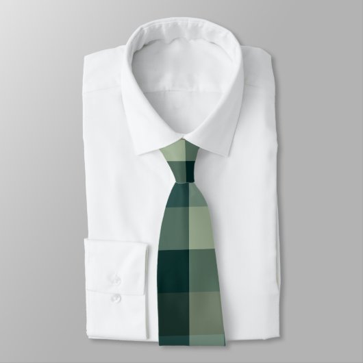 Cravate Carreaux Vichy Vert Design (Attaché)