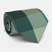 Cravate Carreaux Vichy Vert Design (Roulé)
