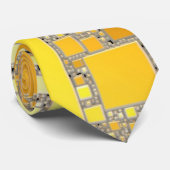 Cravate carrée jaune et orange (Roulé)