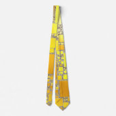 Cravate carrée jaune et orange (Dos)