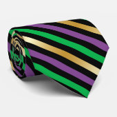 Cravate Carrelage cool Mardi gra rayé (Roulé)