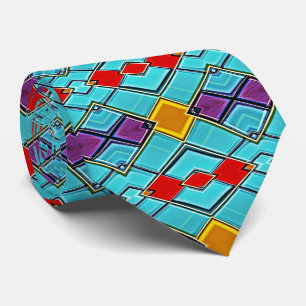 Cravate Carrelage en verre Sci-Fi - Arlequin moderne brill