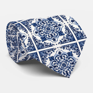 Cravate Carrelage méditerranéen, Portugais, Azulejo, Majol