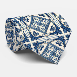 Cravate Carrelage méditerranéen, Portugais, Azulejo, Majol