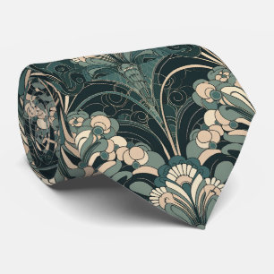 Cravate Carrelage motif art déco cool