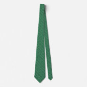 Cravate Carrelage vert et blanc Petit Motif vert (Devant)