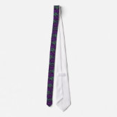 Cravate Carrelage Vignoble - Profond Violet & Vert (Dos)