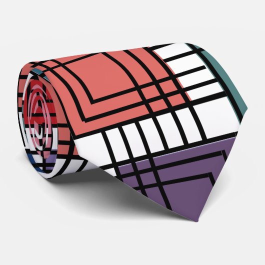 Cravate Carrés Art déco (Roulé)