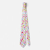 Cravate Carrés en cascade - en blanc (Devant)